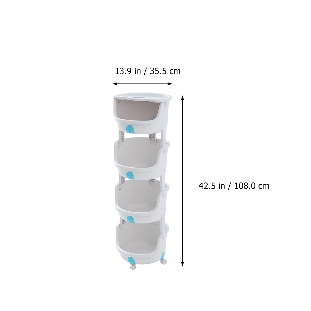 

Creative Fruit Vegetable Storage Shelf Movable Storage Rack Practical Multi-layer Shelf Multifunctional Kitchen Storage Shelf