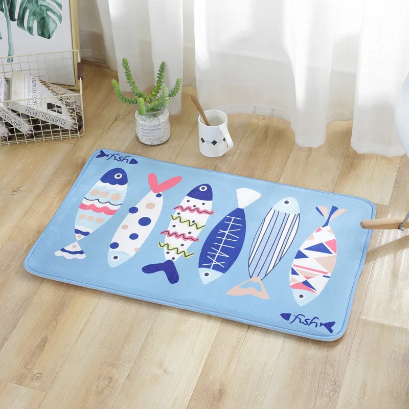 

New Cartoon Bathroom Kitchen Non-slip Floor Mat Toilet Absorbent Floor Mat Bedroom Living Room Bedside Bay Window Carpet