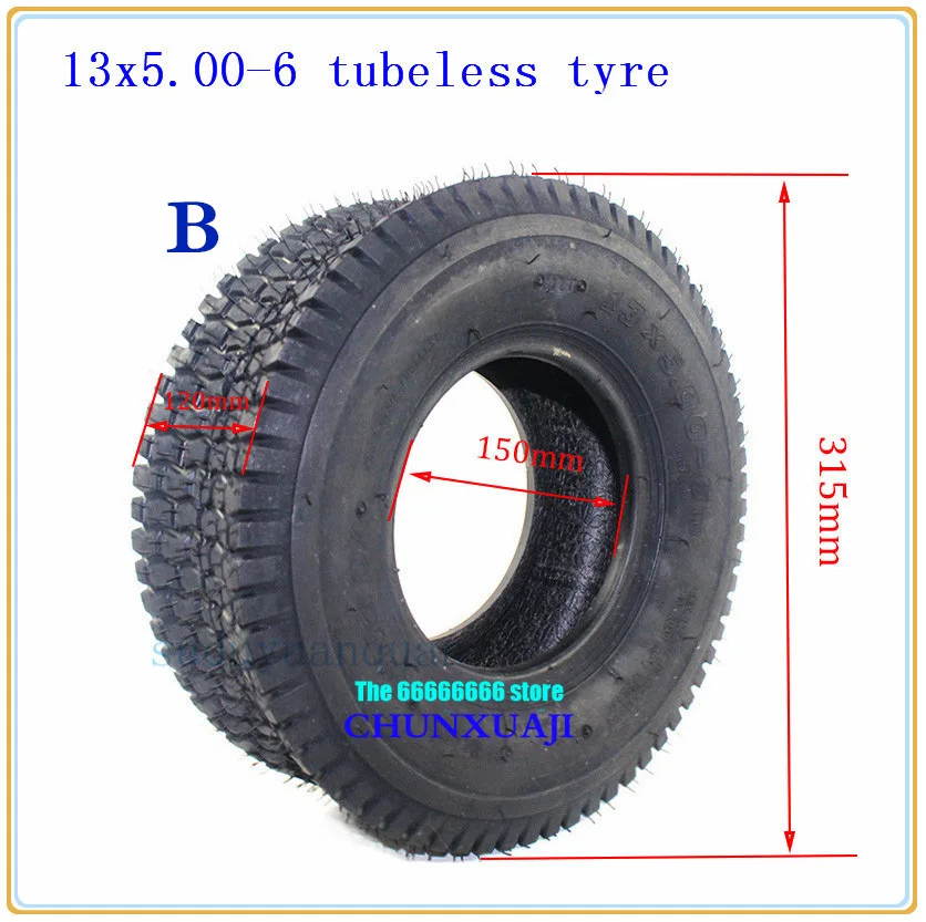 13 дюймовая шина ATV Go-kart четырехколесный газон moweraccessories 13X5.00-6 дюймов электрический