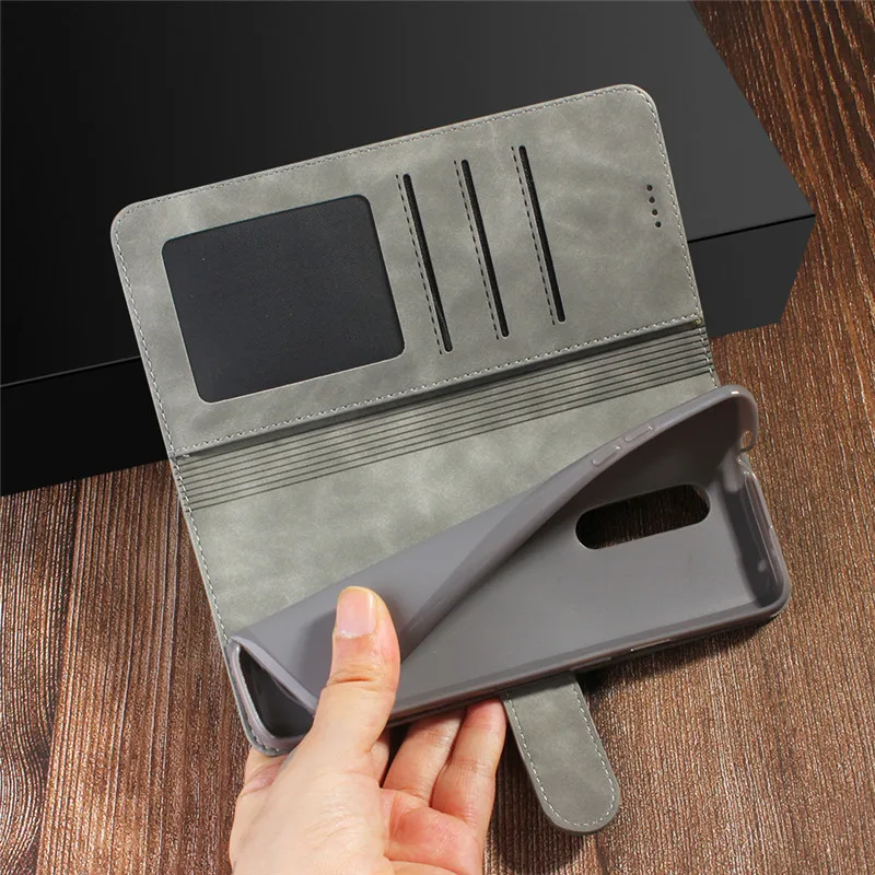 Кожаный чехол OnePlus 7 винтажный Чехол-бумажник для 7T Pro чехол-книжка с подставкой