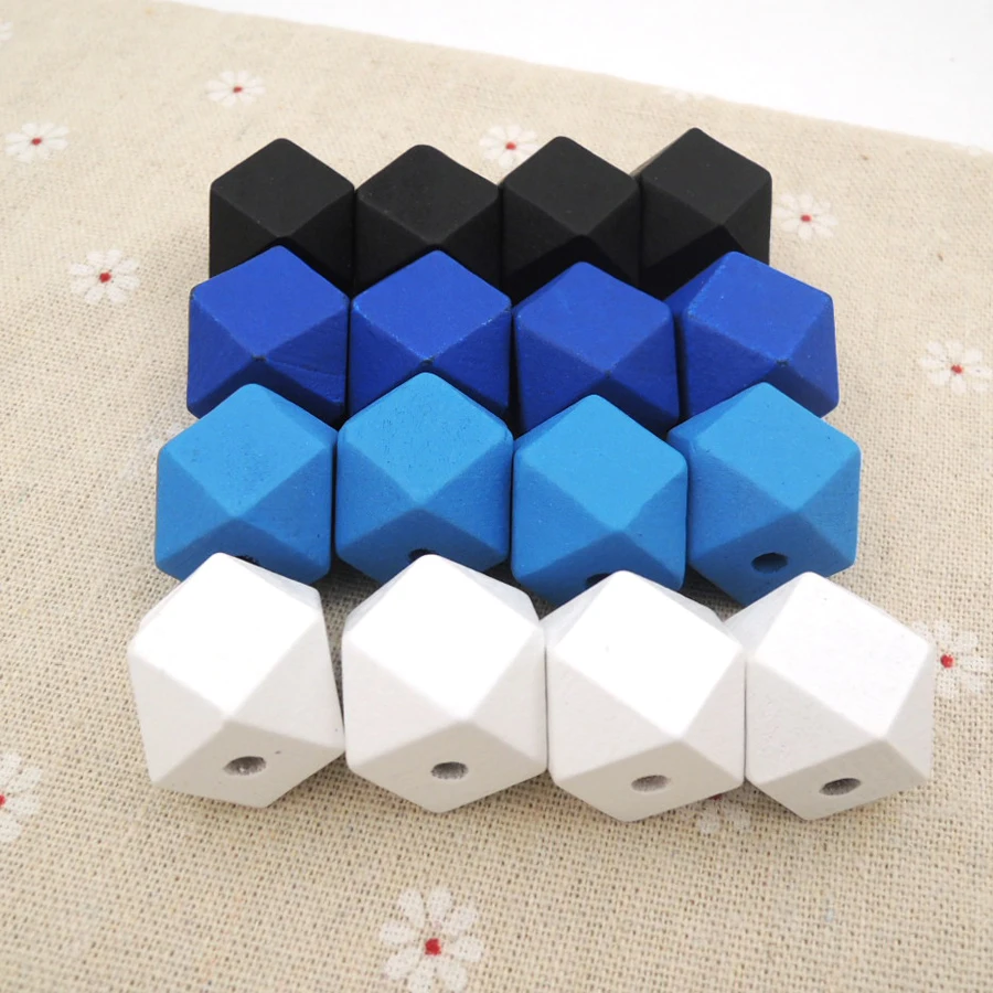 40 шт. геометрические деревянные бусины 20 мм | Украшения и аксессуары