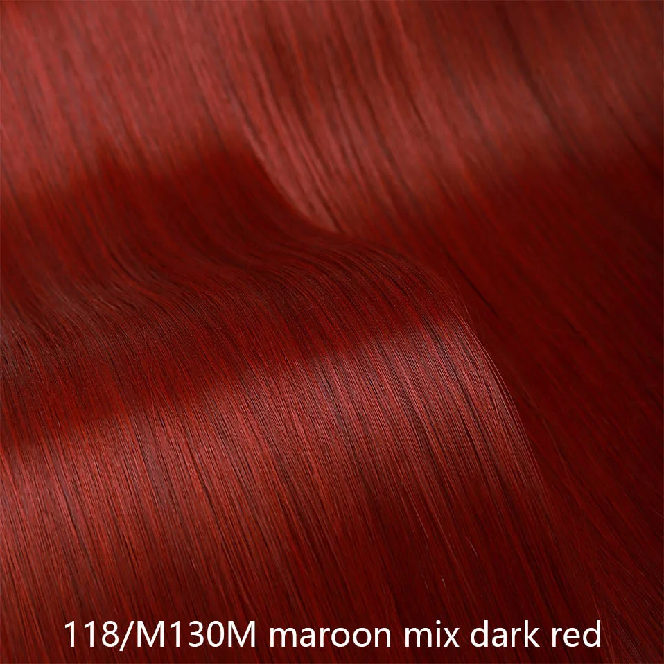 maroon mix dark red SNOILITE 26 дюймов Длинные прямые 5 клипс в одном куске Наращивание волос Синтетические зажимы в высокотемпературном волокне черный коричневый шиньон - Цвет: maroon mix dark red