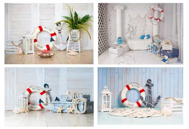 

Фотофоны Seekpro для фотосъемки детей новорожденных мореходный тематический навигационный фон с изображением парусного корабля Печатные фон...