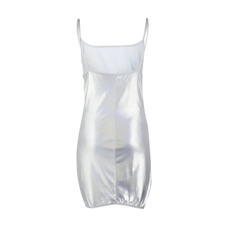 Облегающее платье на бретельках с открытой спиной сексуальное облегающее мини