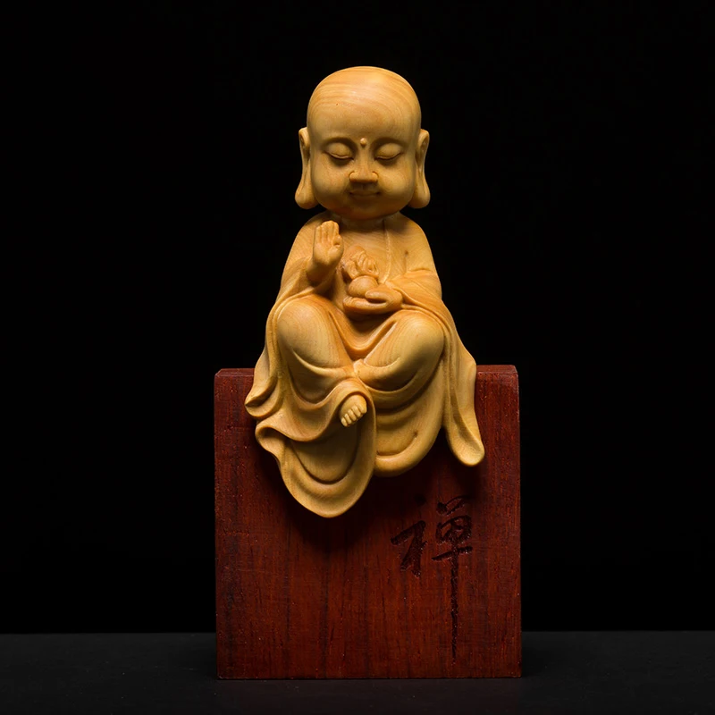 Декоративная статуя Самшит из цельной древесины для гостиной|Статуи и