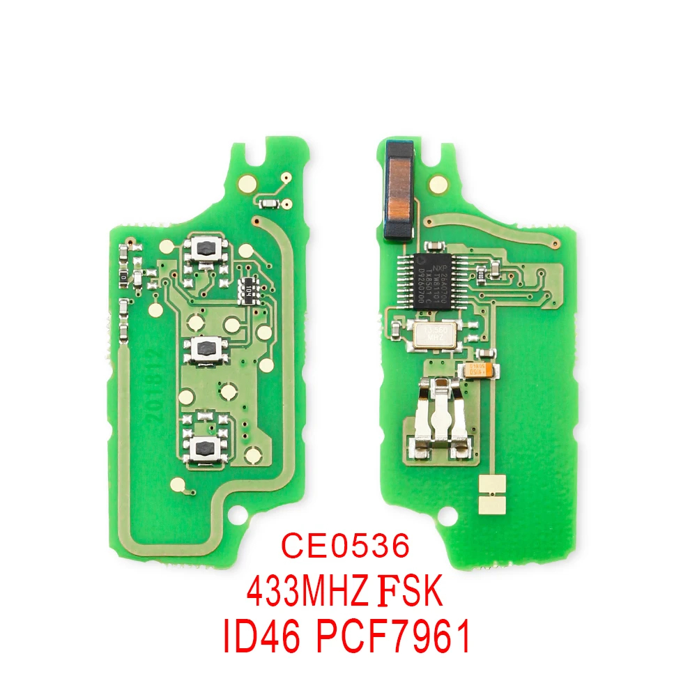 Удаленная материнская плата Dandkey ASK/FSK чип ID46 для Peugeot 207 307 308 407 607 807 Citroen C2 C3 C4 C5 C6