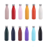 17oz 500ml stainless steel color lid powder coating vacuum flask bpa free water bottle keep cold for a day