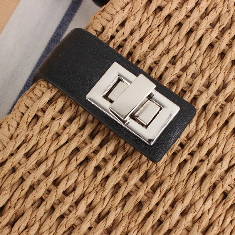 Модная Портативная плетеная женская сумка с деревянными бусинами летняя пляжная