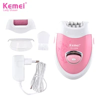 kemei rechargeable womens epilator hair removal electric lady shaving trimmer depilatory arm bikini 220 240v body depilador f30