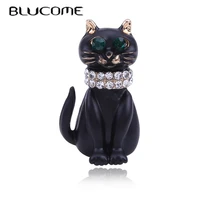 blucome drip cat brooch 2021 new alloy diamond cartoon corsage clothing accessories fashion pin