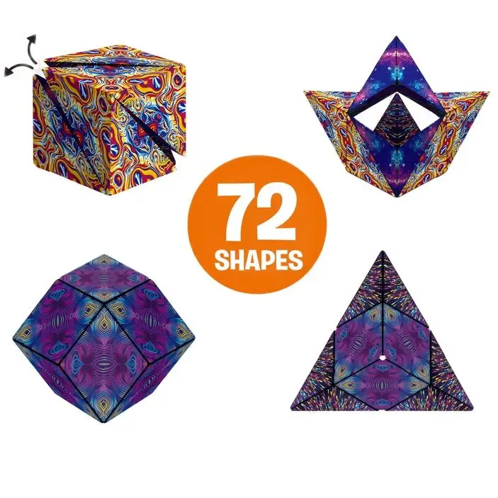 

72 Формы различные Сменные магнитные Волшебные кубики антистресс 3D офисная ручная головоломка для снятия стресса коллекционные игрушки для...