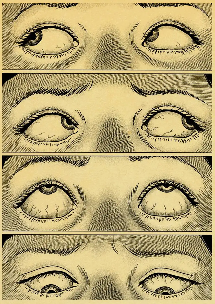 Аниме ужас постеры Junji Ito Tomie Retro Стикеры из крафтовой бумаги DIY винтажный Декор для