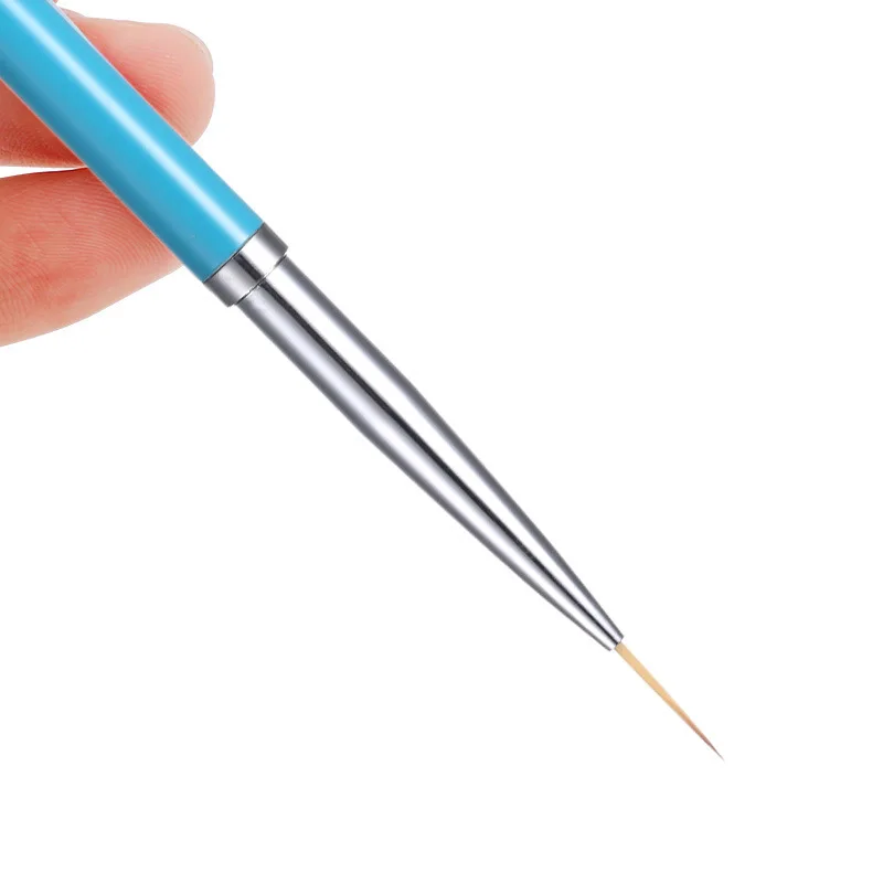 3 Pcs Brush Set Liner Pens Nail Art Brush For UV Gel Polish Painting Metal Handle Professional Painting Drawing Fine Tool