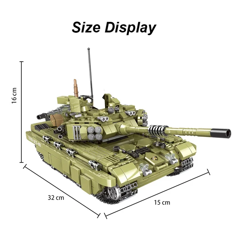 Военный русский армейский Танк T90 Panzer Tiger строительные блоки WW2 фигурки