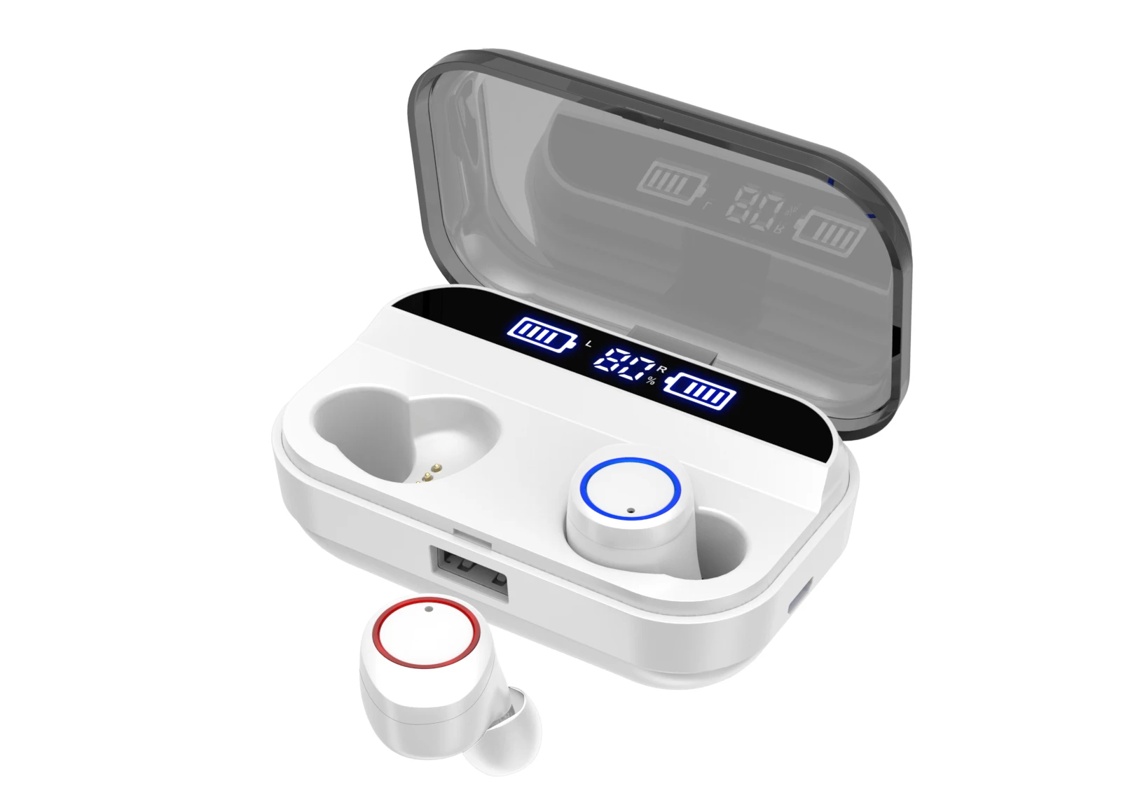 TWS беспроводные наушники Bluetooth 5,0 Наушники дисплей питания с сенсорным управлением спортивные стерео беспроводные наушники гарнитура зарядная коробка