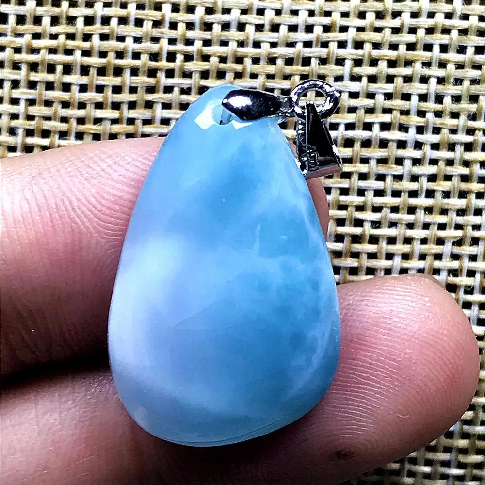 Настоящее натуральное голубое ожерелье Larimar кулон ювелирное изделие для женщин и