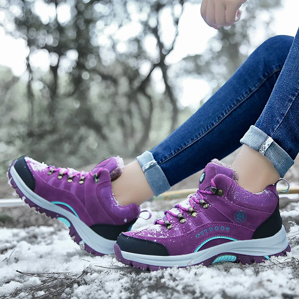 Пара зимних спортивных коротких ботинок с бархатом теплые зимние ботинки для