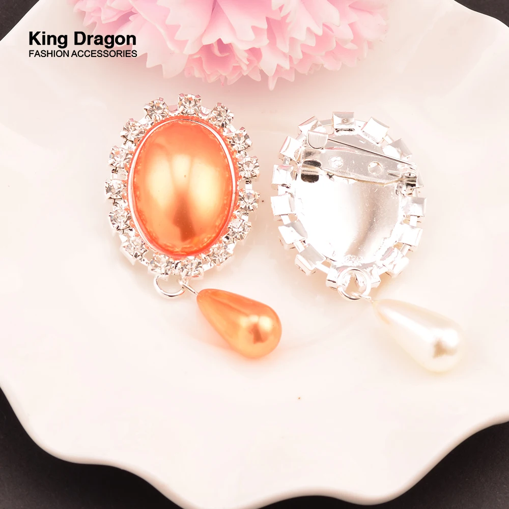 Новое поступление жемчужные пуговицы со стразами булавка задняя часть