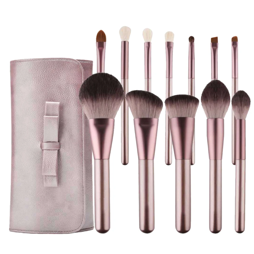12pcs Multifunctional Portable Powder Synthetic Fiber Makeup Brush Set DIY Lip Travel Wood Handle Cosmetic Tools Blush With Bag |