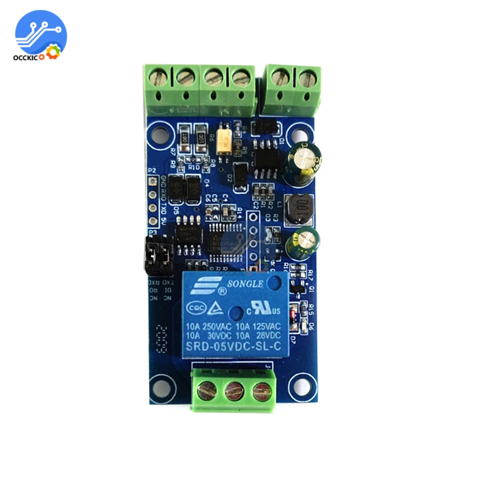 Релейный модуль Modbus RTU 1/2 каналов 7 24 В четырехканальный релейный выход 12