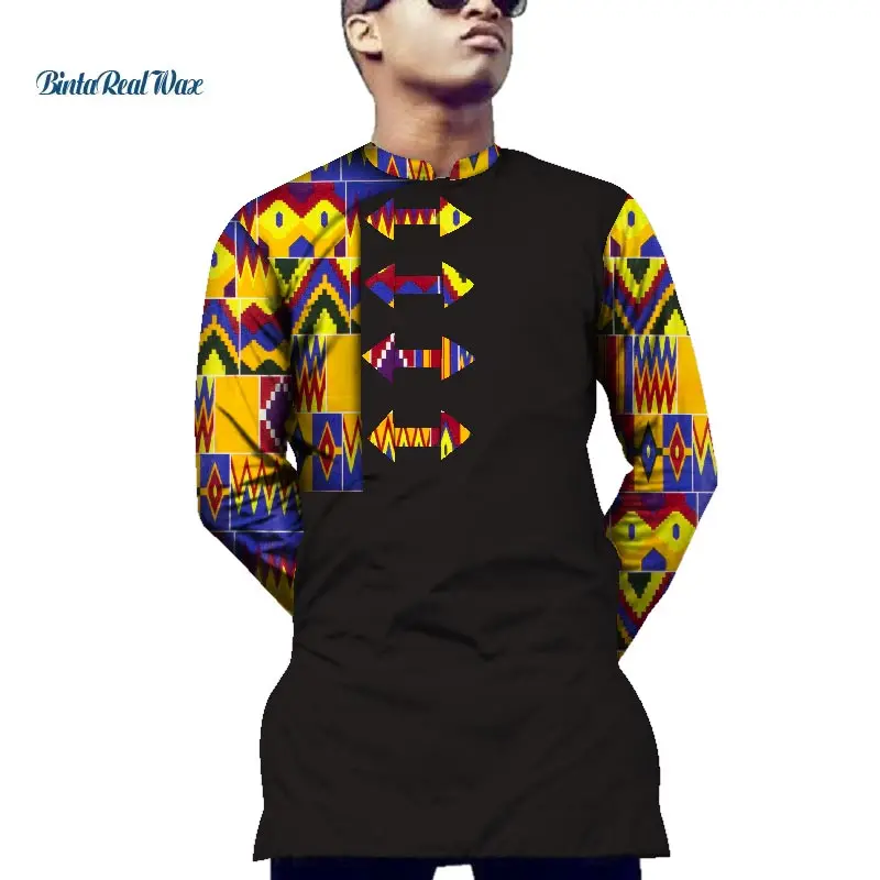 Повседневная мужская рубашка африканская одежда Дашики с рисунком стрел топы