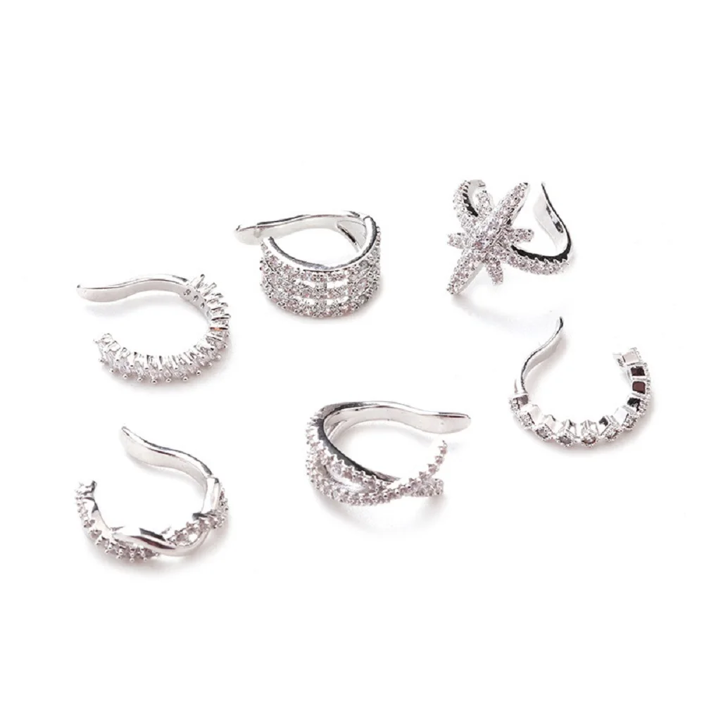 Helix Cartilage Conch Fake Piercing Jewelry Adjustable Ear Cuff No Earring Hoop Septum Rings | Украшения и аксессуары