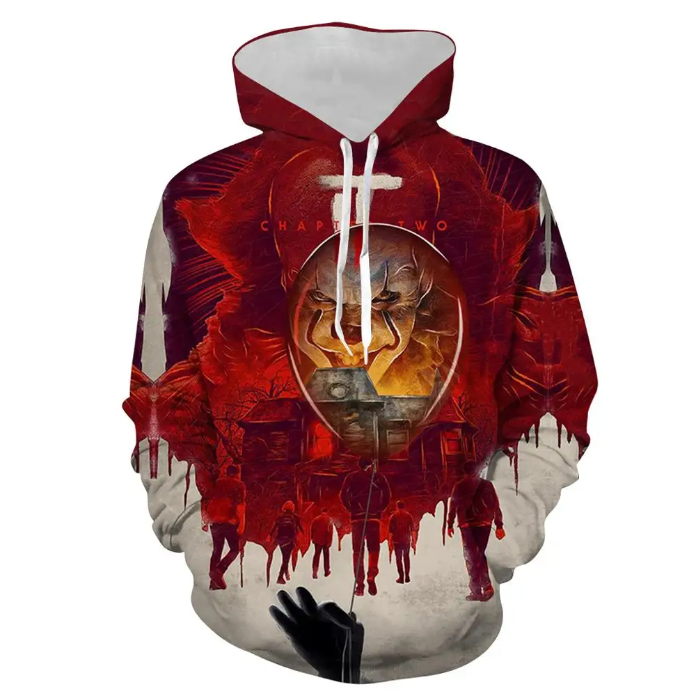 Пуловер Pennywise толстовки свитшоты с длинным рукавом костюмы для косплея Джокера