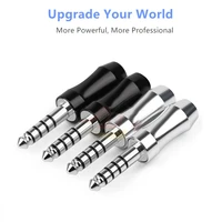 4 4mm wire connector earphone plug 5 pole stereo rhodium plated copper balance interface audio jack hifi headset metal adapter