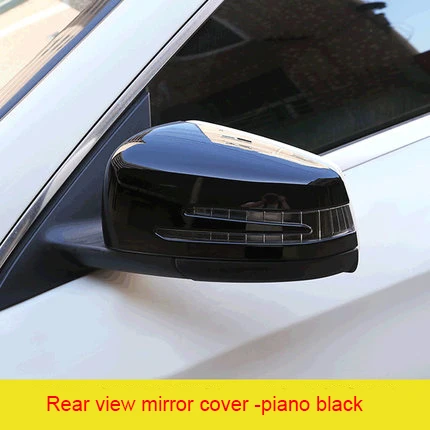 

Rear View Mirror Cover For Benz Abs Black 2pcs Glk200 Glk260 300glk