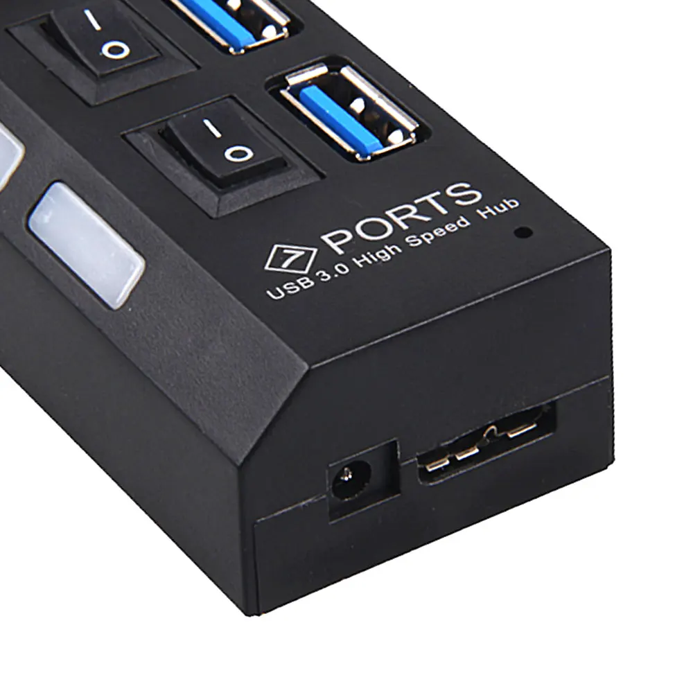 Без адаптера питания 4 порта USB3.0 концентратор USB 3 0 с переключателем вкл/выкл