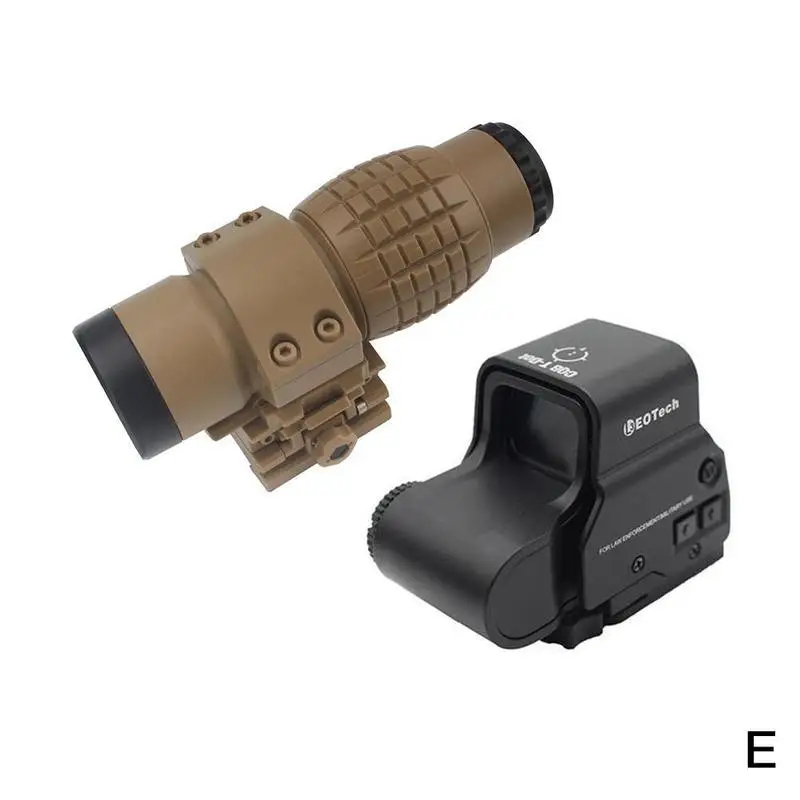 Plastic Airsoft Tactical 3x Magnifier Riflescope Magnifying Scope With Flip Up Mount Side Picatinny For Toy Gun Accessories - Цвет: E