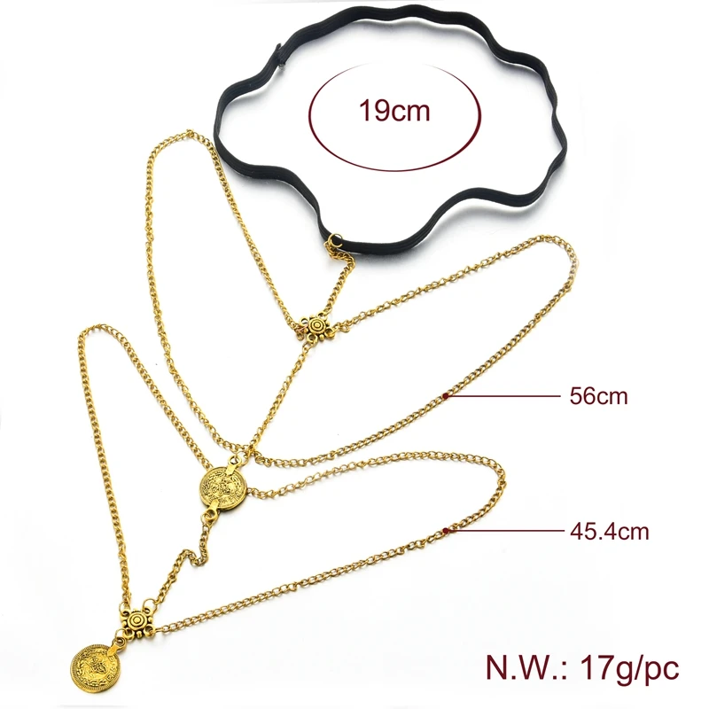 

Sexy Leg Chains Coins Pendant Crossover Harness Waist Belt Chain Vintage Bikini Thigh Leg Chains Body Pendant