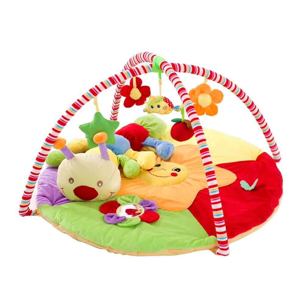 

Soft Baby Fitness Rack Baby Game Blanket Game Mat Crawling Mat Crawling Blanket Puzzle Toy With Caterpillar Doll Activity Mat