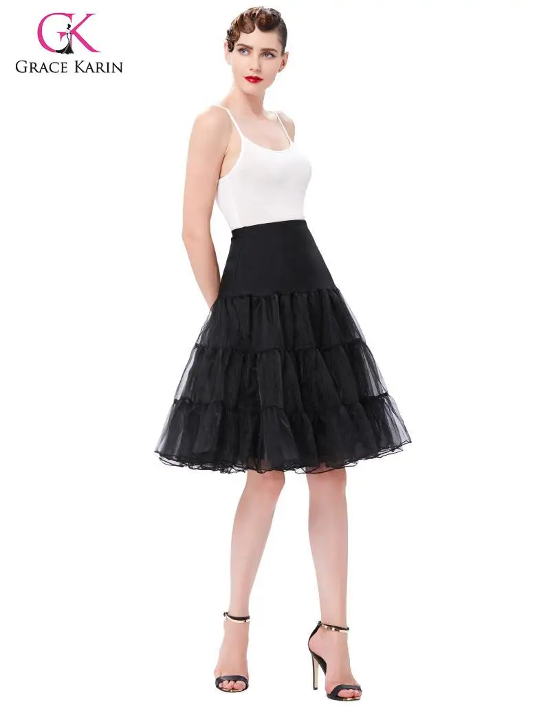 Grace Karin женские ретро юбки Винтаж кринолин нижняя юбка модная дамская элегантная