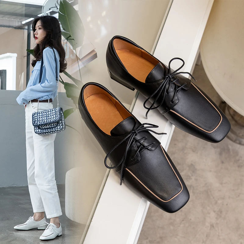 

Женские туфли-лодочки натуральную кожу 22-24,5 см женские интернет-знаменитость shoespigskin стельки + сверхтонкого волокна подкладка в европейском...