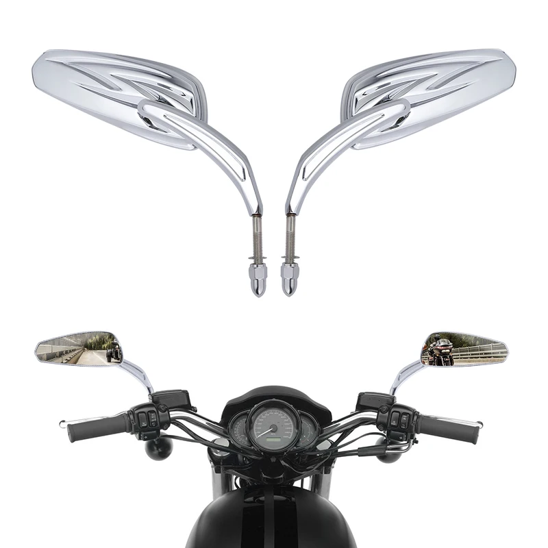 Пара зеркал заднего вида для мотоцикла 8 мм Harley Sportster Softail Road King Glide Dyna XL 883 1200 |