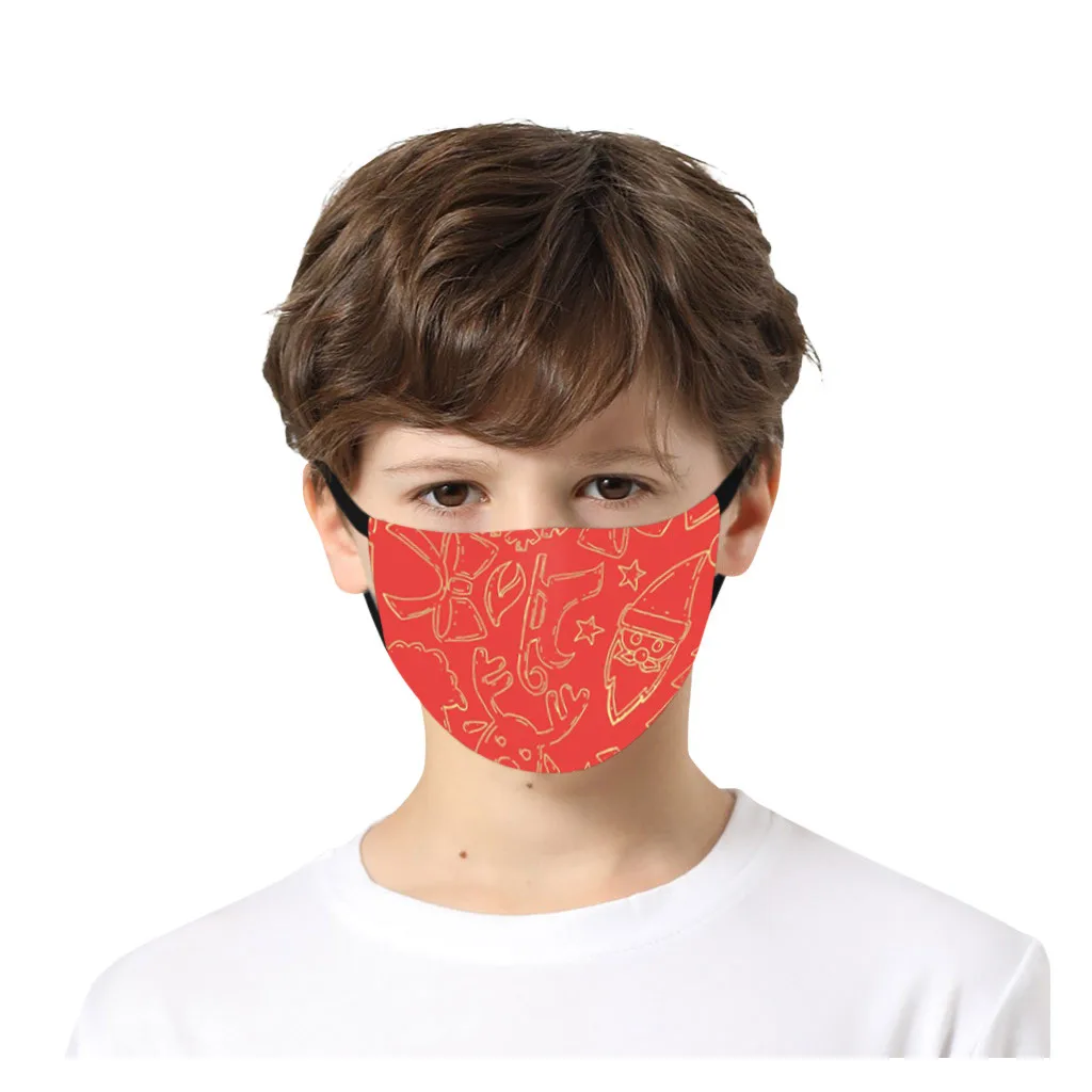 1 шт. детская Регулируемая Рождественская маска с мультяшным рисунком |