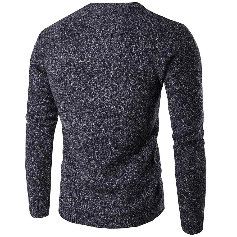 Мужской зимний свитер однотонный теплый повседневный вязаный пуловер свитера |