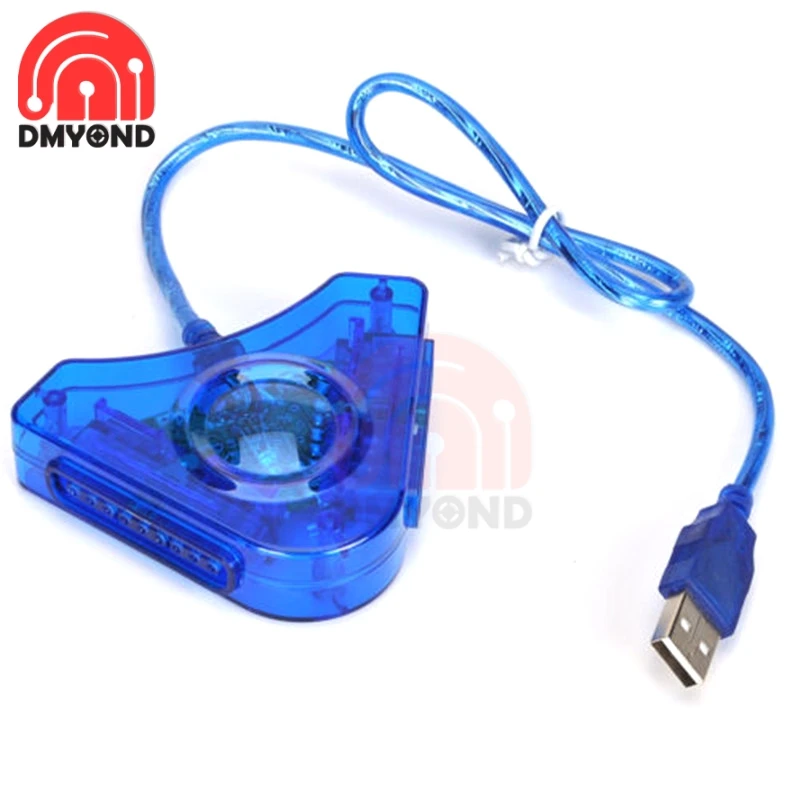 1 для 2 игр USB двойной плеер конвертер адаптер кабель PS PS2 Dual Playstation PC игровой