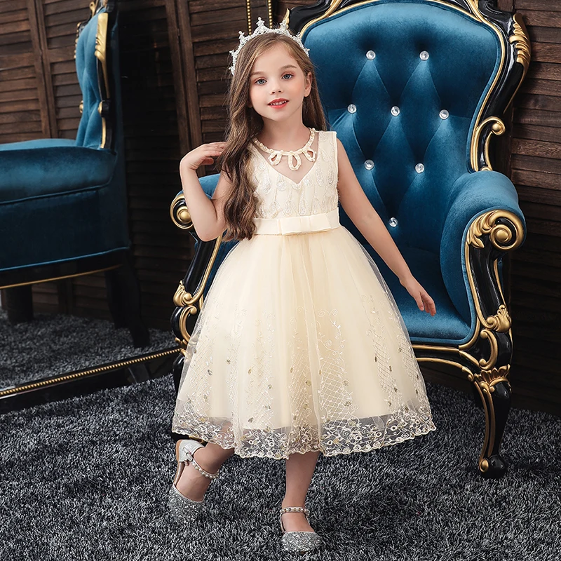 Princess Party Dress for Girls Infant Lace Children Bridesmaid Elegant 2020 Kids Tutu Birthday Girl baby Clothes | Детская одежда и
