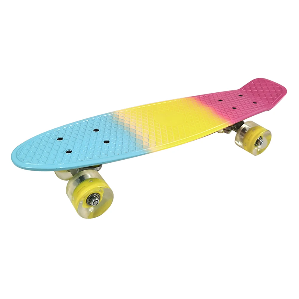 Новый 22 дюймовый скейтборд мини круизер пластиковый градиентный цветной