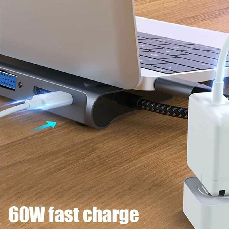 

12 in 1 USB Type C HUB to HDMI USB3.0 Power Adapter for MacBook-Pro Air Dock Notebook HUB Multifunction Type C Expansion