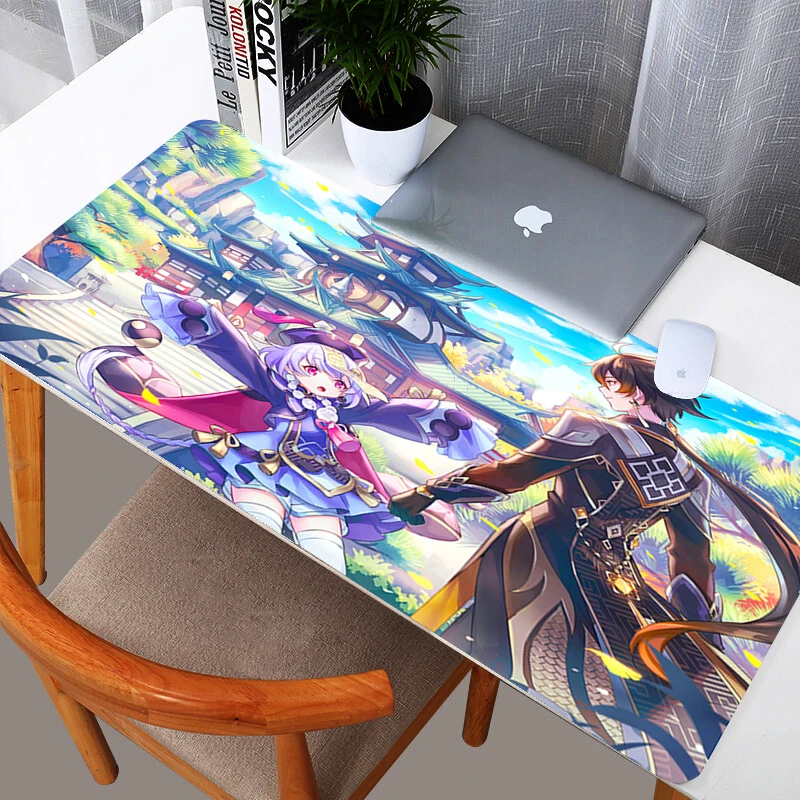 Ударный коврик для мыши Genshin большой игровой клавиатуры Настольный из