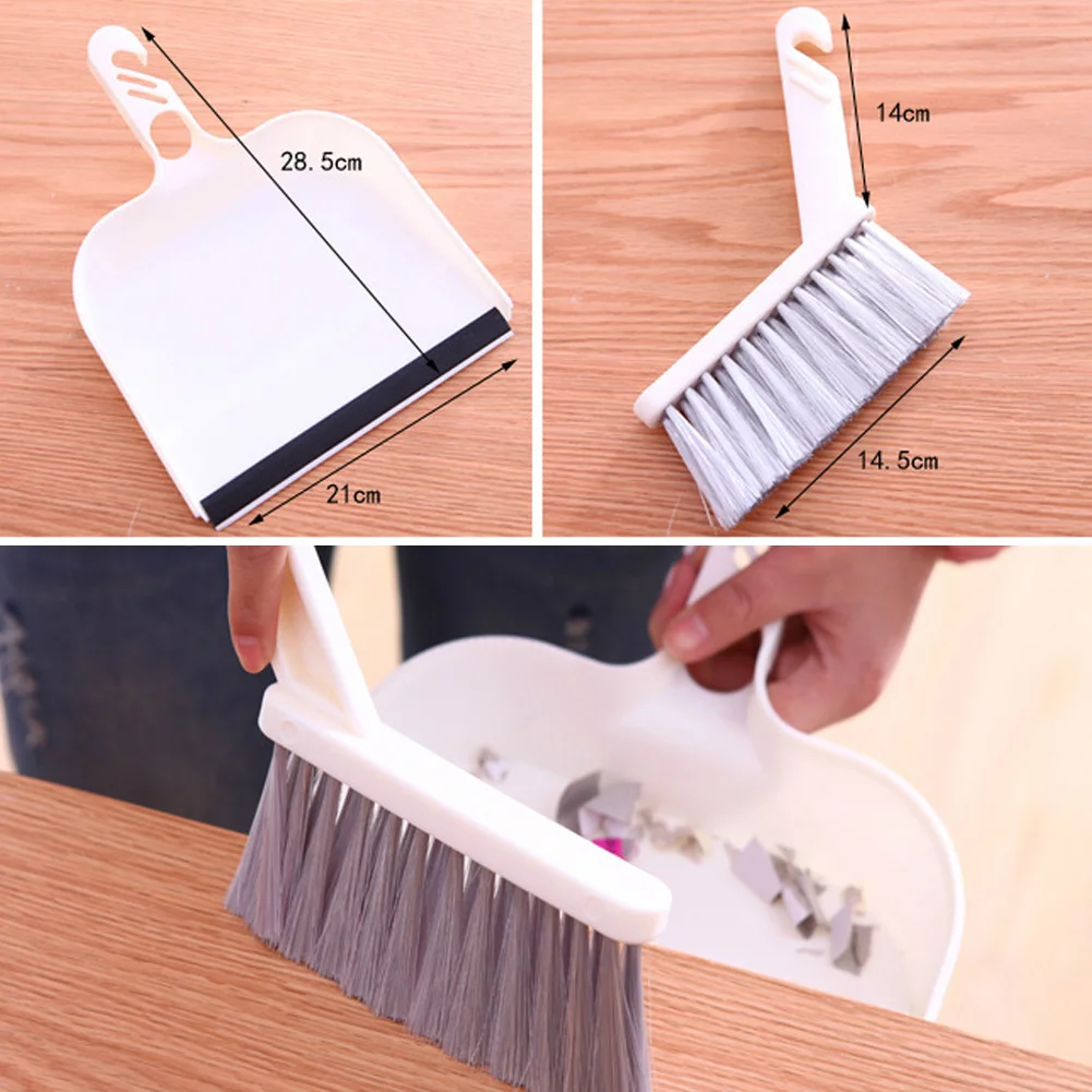 

Portable Desktop Keyboard Sweep Brush Hanging Mini Broom Dustpen Cleaning Tool
