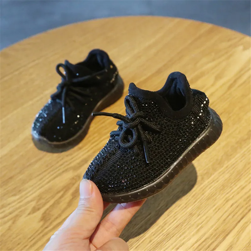 

2021 New Spring Autumn Baby Girl Boy Toddler Shoes Infant Rhinestone Sneakers Coconut Shoes Soft Comfortable Kid Running Shoes