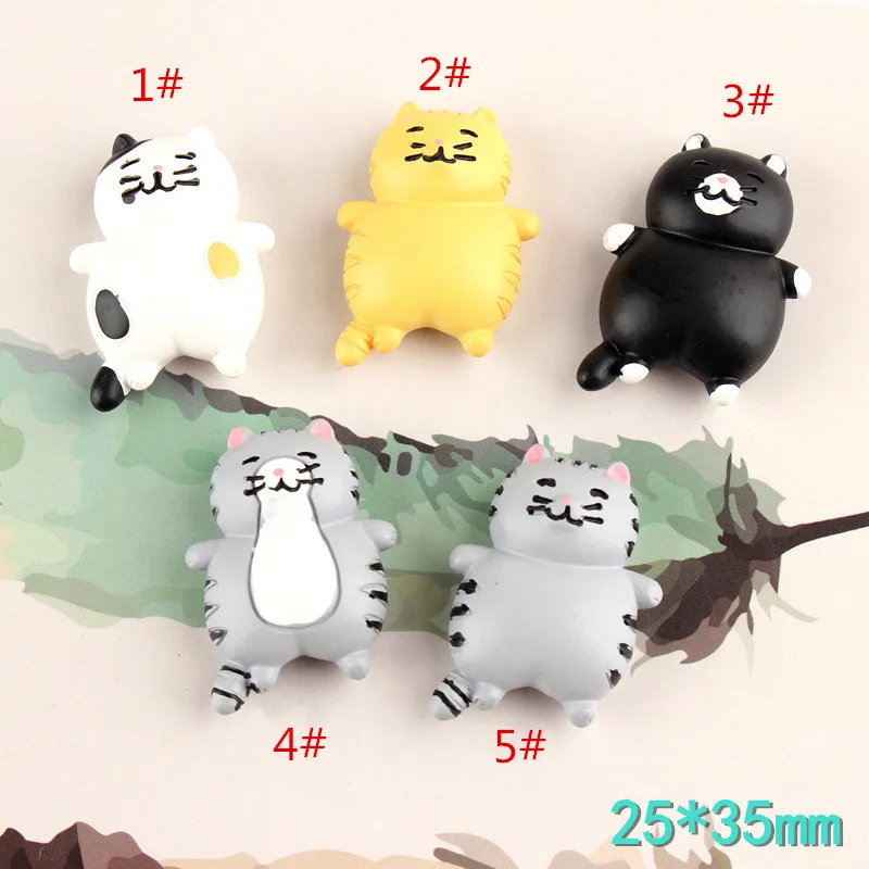 10 шт. Kawaii Cat Смола ремесло миниатюрный кабошон с плоским основанием животных DIY чехол для телефона декоративный волшебный сад украшения Скрапбукинг