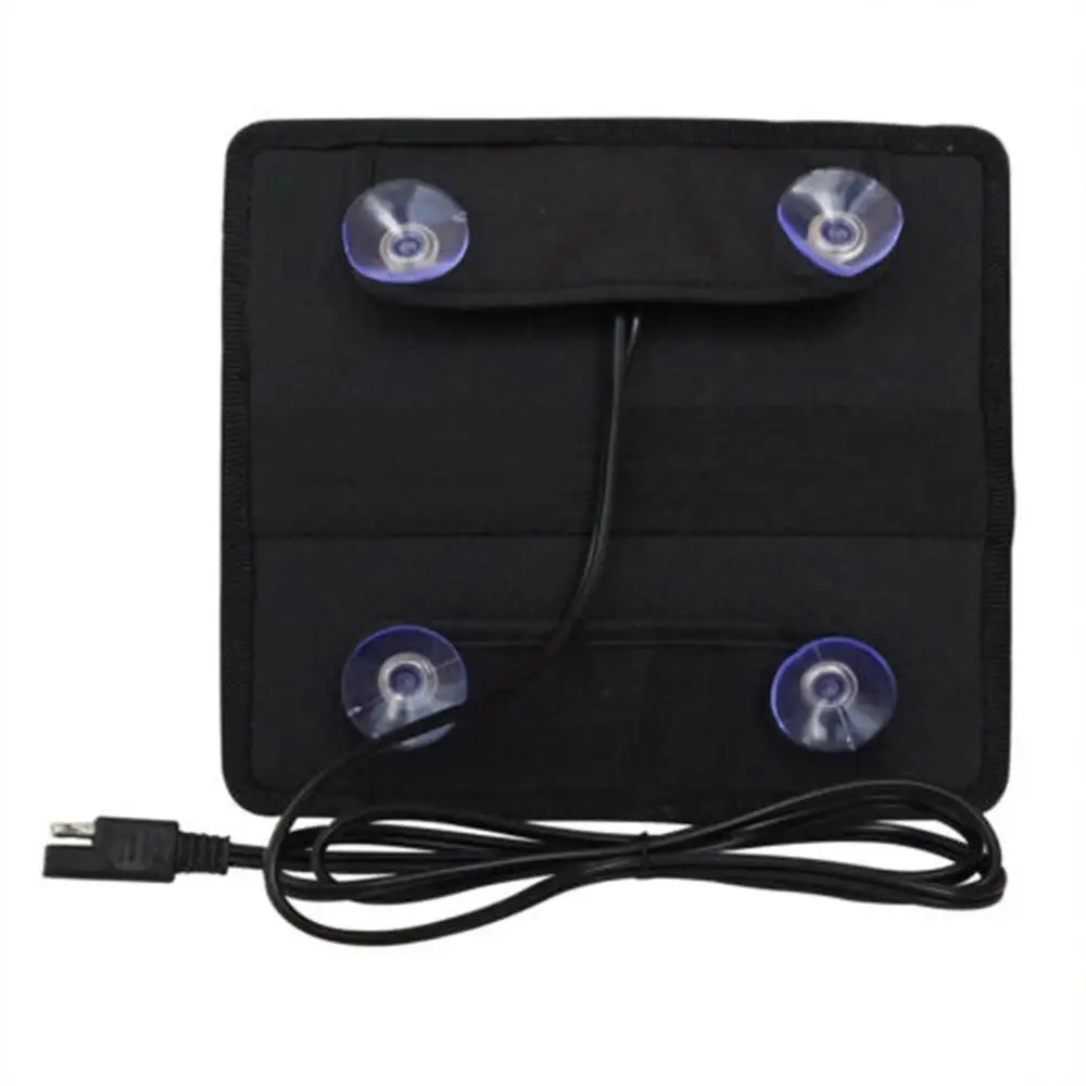Portable 25W 12V Solar Panel Double USB Power Bank Battery charger Board Charging Clips Car Cell Crocodile External S K9D1 |