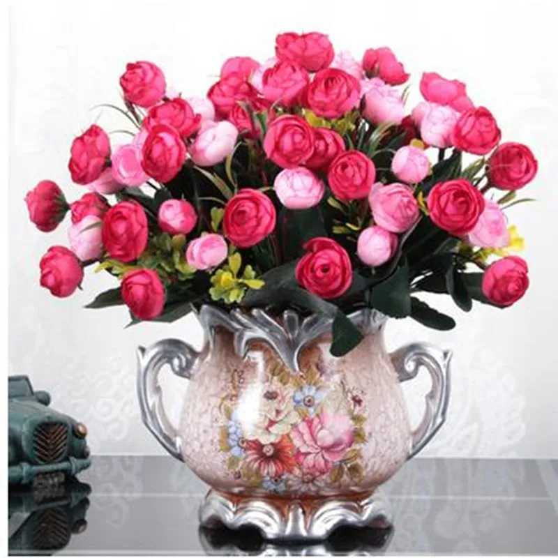 

American country pattern flower arrangement vase, home office restaurant bar desktop decoration crafts, wedding gift