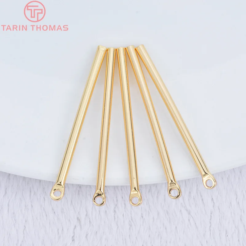 Круглые латунные стержни для ювелирных изделий сделай сам 10 шт. 40x2 мм 24 карата |