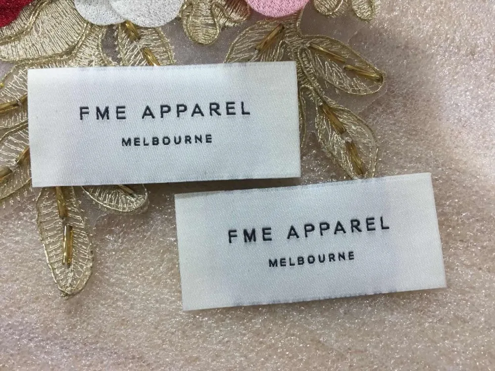 FME APPAREL индивидуальная тканая Этикетка/бирки для одежды/Главная этикетка